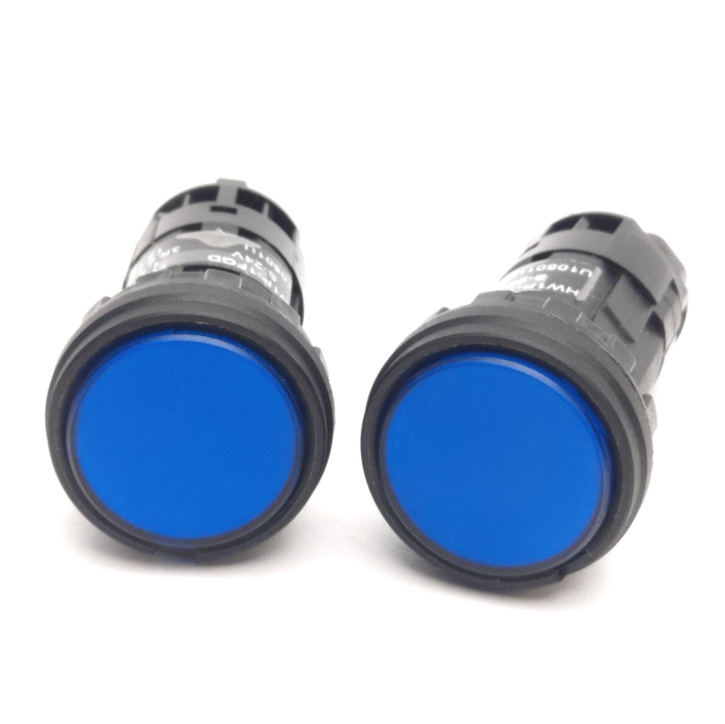 Used Lot of 2 Idec HW1P-FQDS-24V Pilot Light, 22mm, Blue, 5-30V Lamp 1W, HW-P
