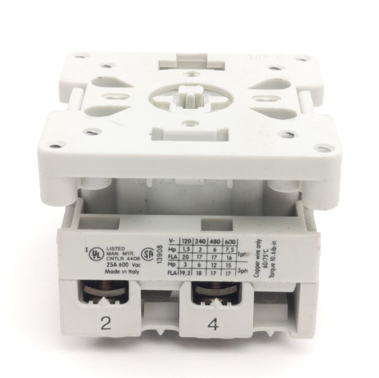 Used Allen Bradley 194L-E25-1752 Control And Load Switch, 2-Pole, 600VAC 25A Rating