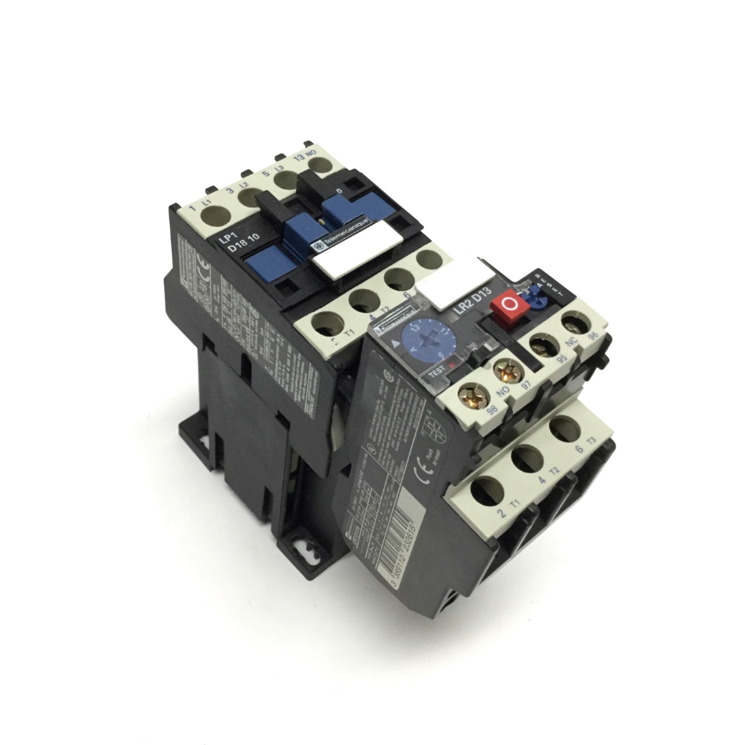 Telemecanique LP1D1810BD Contactor, 24VDC Coil, 32A, 3-Pole+1NO w/Over ...