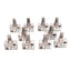 Used Lot of 10 SMC AS1000-M3 Speed Controller Fitting, 0.1-0.7MPa, M3 Port, 20L/min