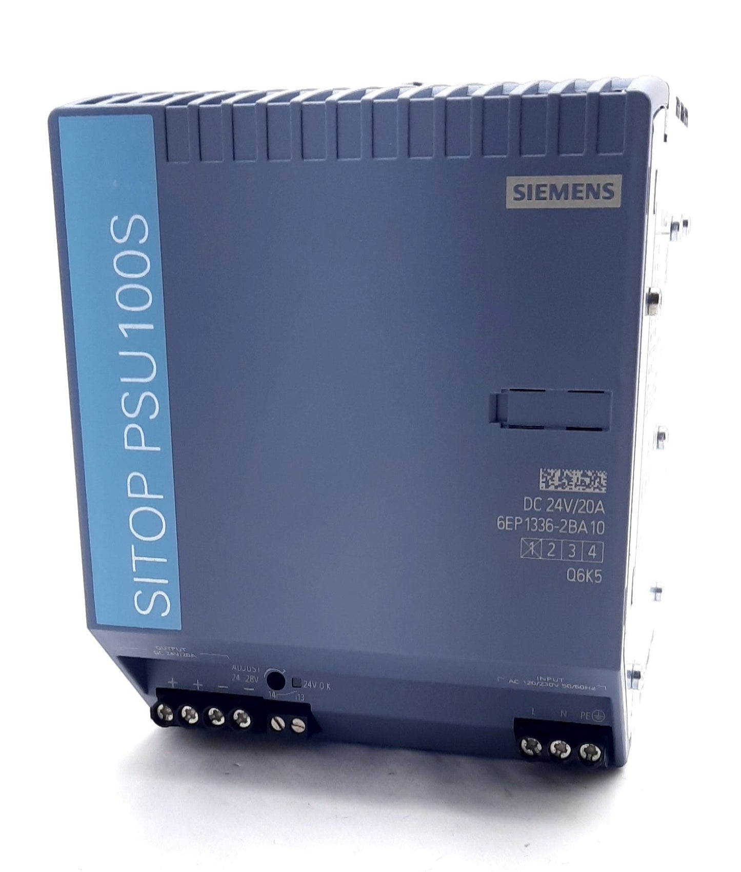 New Siemens 6EP1336-2BA10 Power Supply DIN Rail 85-264VAC, 24VDC, 20A, 480W