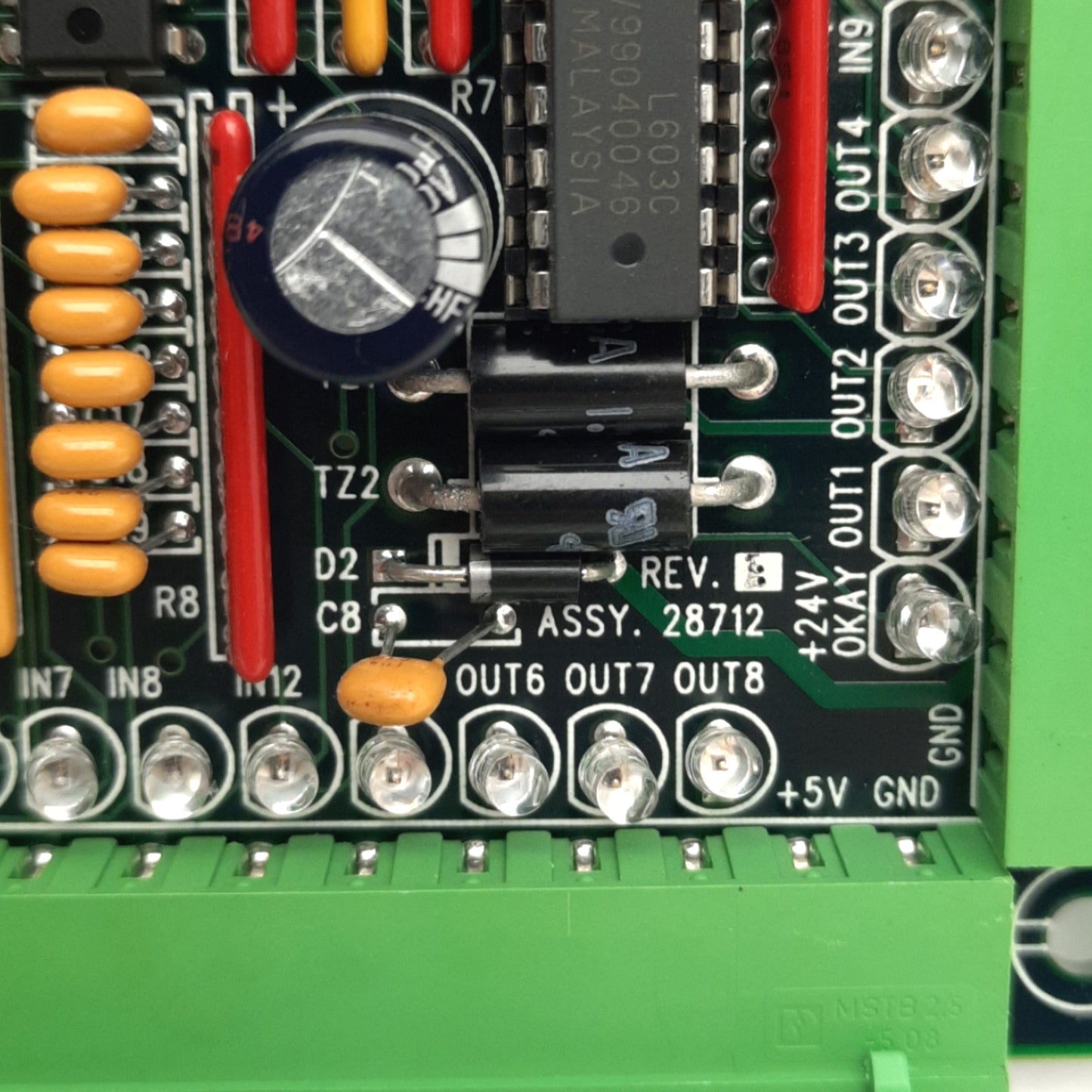 Used Speedline Camalot 28712 Rev E Door Interlock Board For Model 1818 Glue Dispenser
