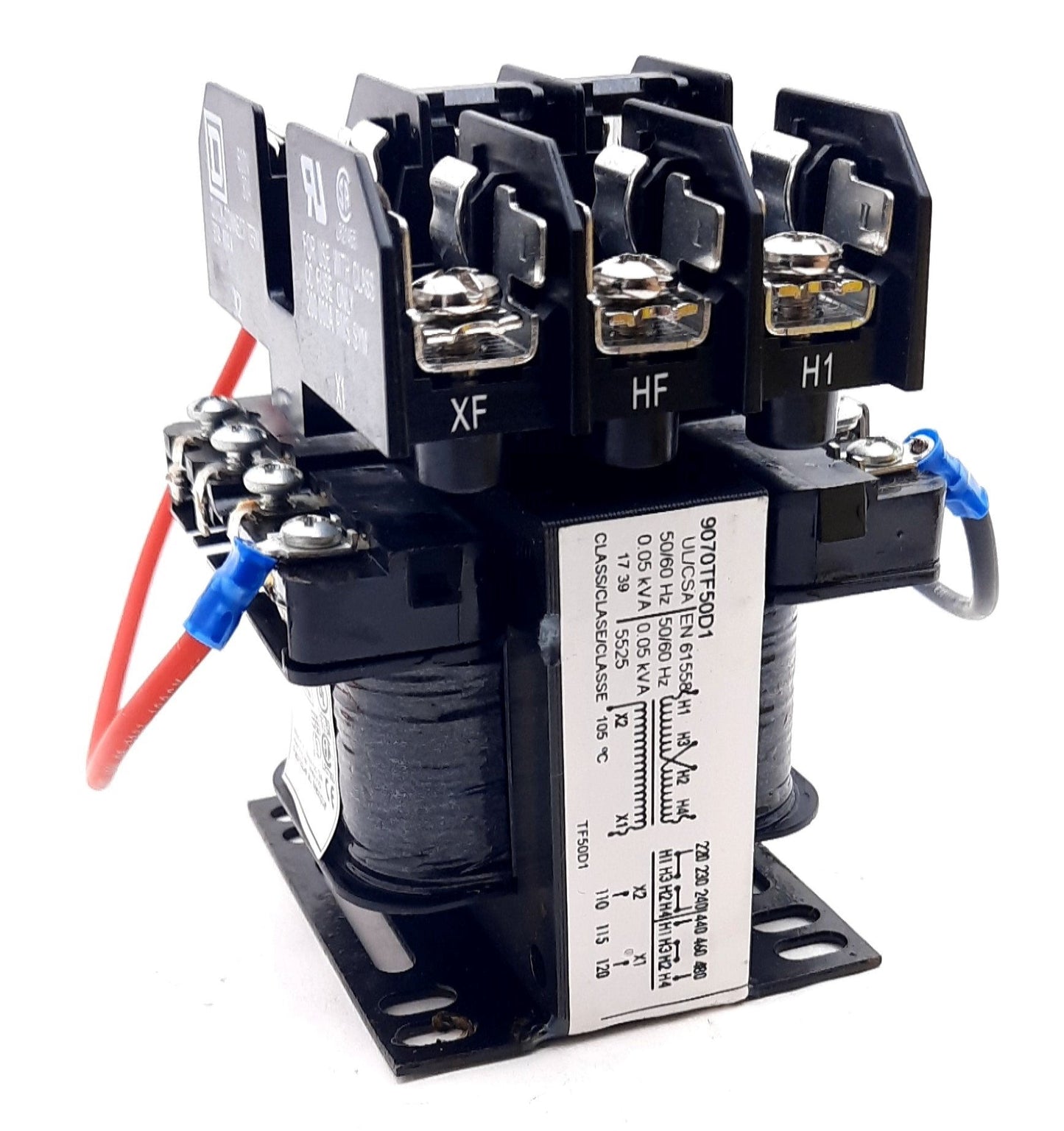 New Square D 9070TF50D1 Industrial Control Transformer Phase 1 240VAC, 480VAC 50VA