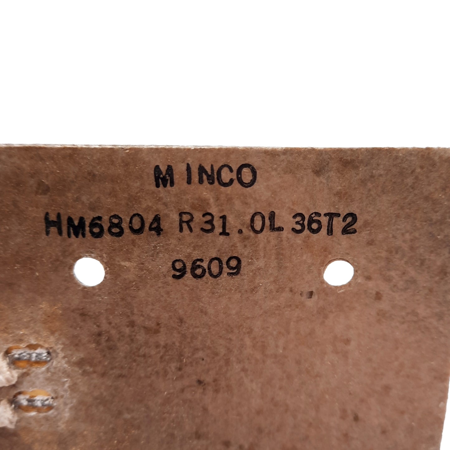 Used Minco HM6804R31.0L36T2 Flexible Heater 31Ω, 3in x 3in, 6.5in² Heating Area, 9.0A