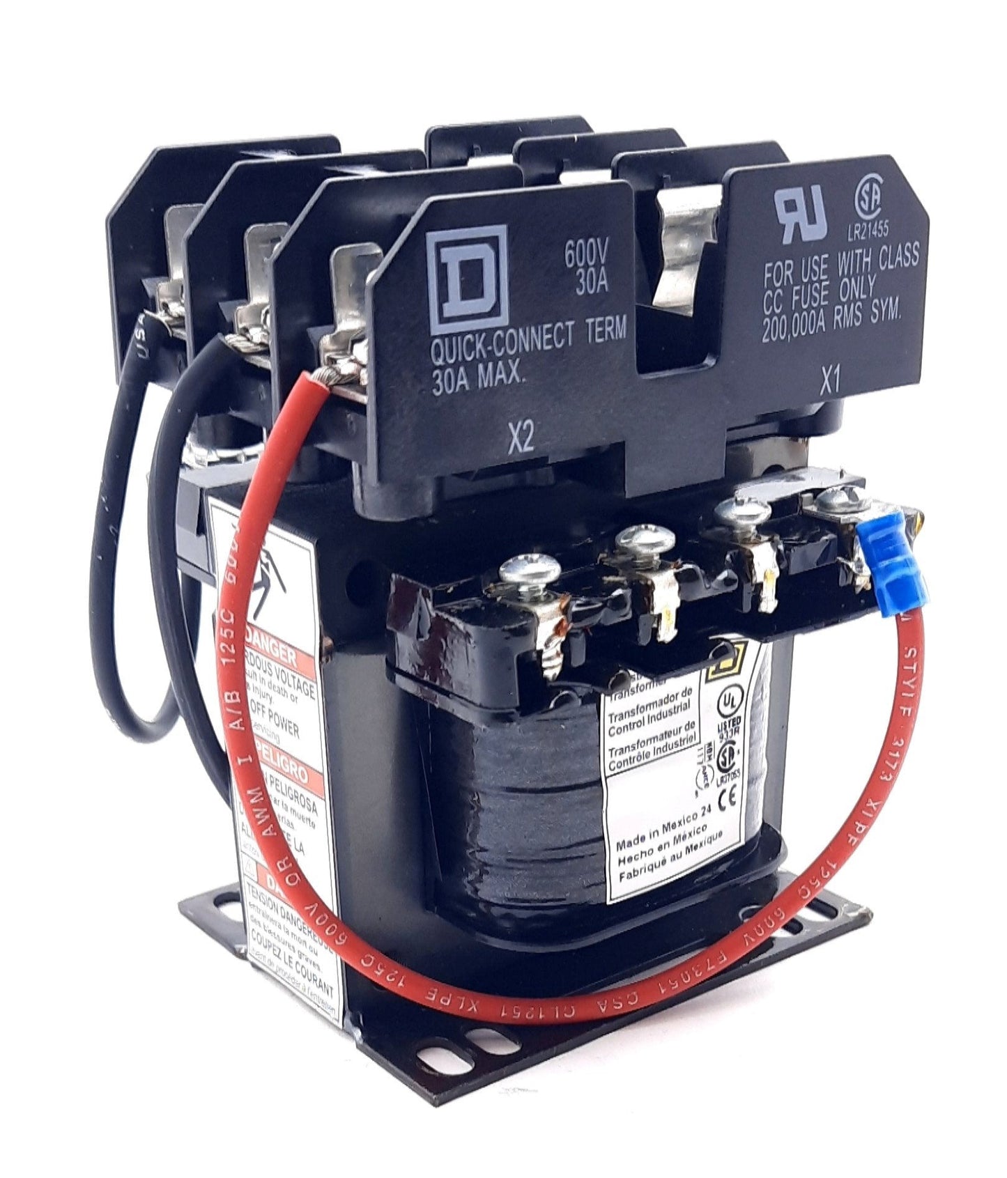 New Square D 9070TF50D3 Industrial Control Transformer 1 Phase, 208VAC, 120VAC, 50VA