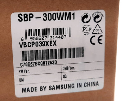 New Samsung SBP-300WM1 Wall Mount Adaptor M10, 8.2" x 7.2"