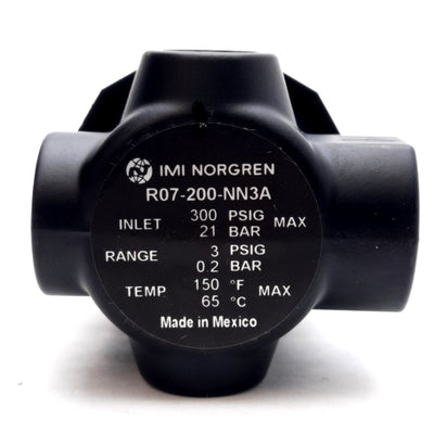 New IMI Norgren R07-200-NN3A Pneumatic Regulator, 1/4in PTF, 300 PSIG, 15 SCFM