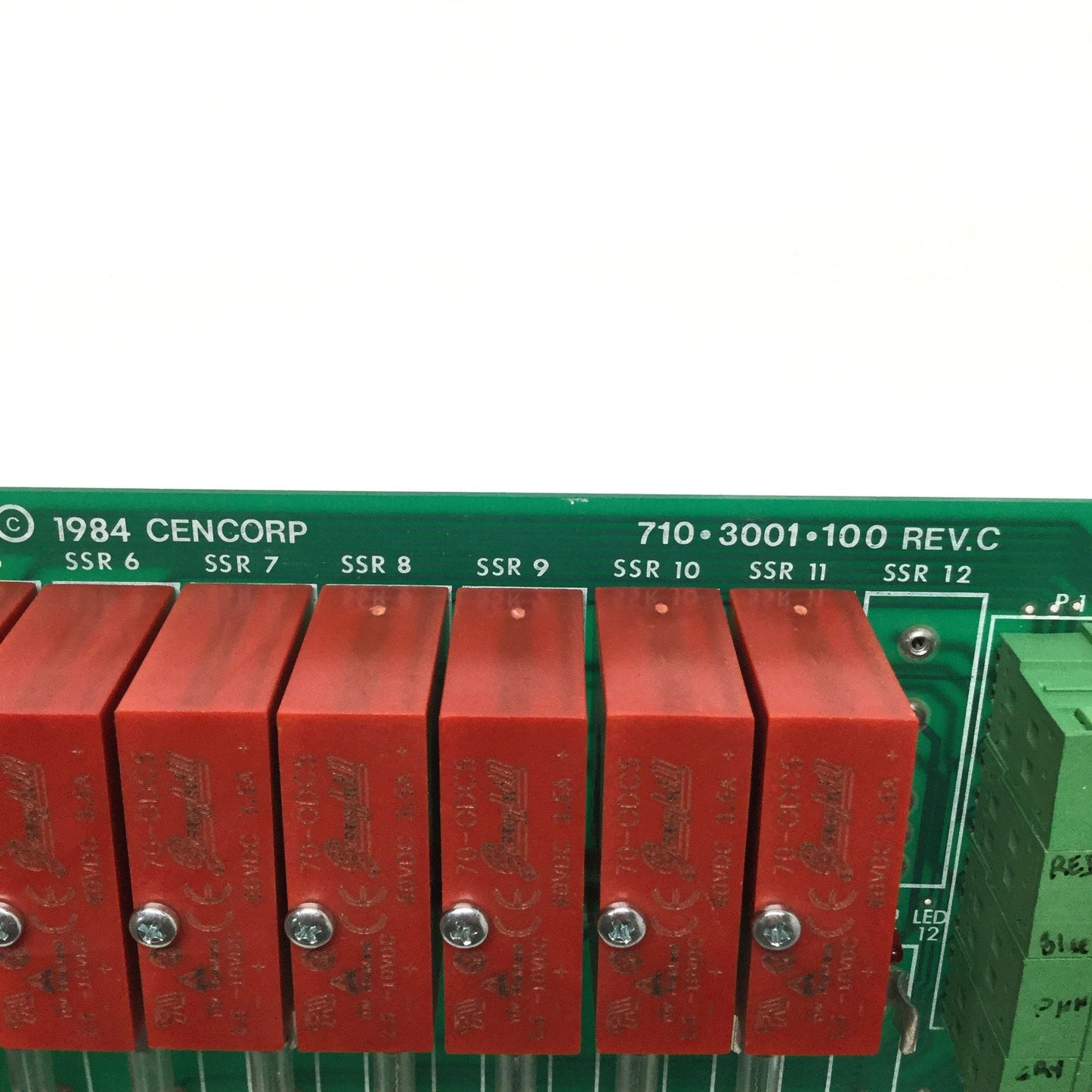 Used Cencorp 710-3001-100 I/O Solid State Relay Module Circuit Board, 12-Channel