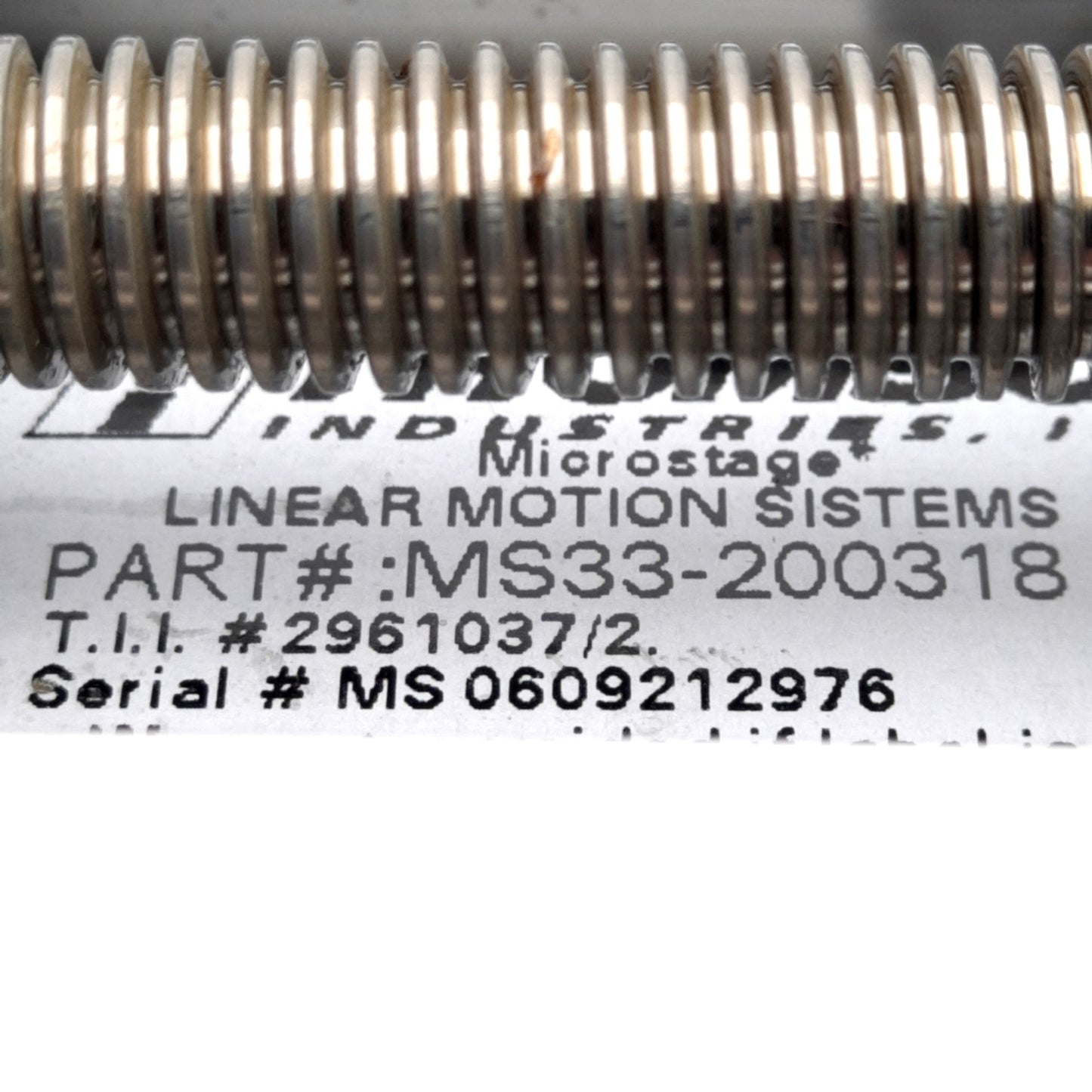 New Thomson MS33LAN0200 Linear Stage, 4in Stroke, 1/16in Lead, ø1/4 Shaft, NEMA 23