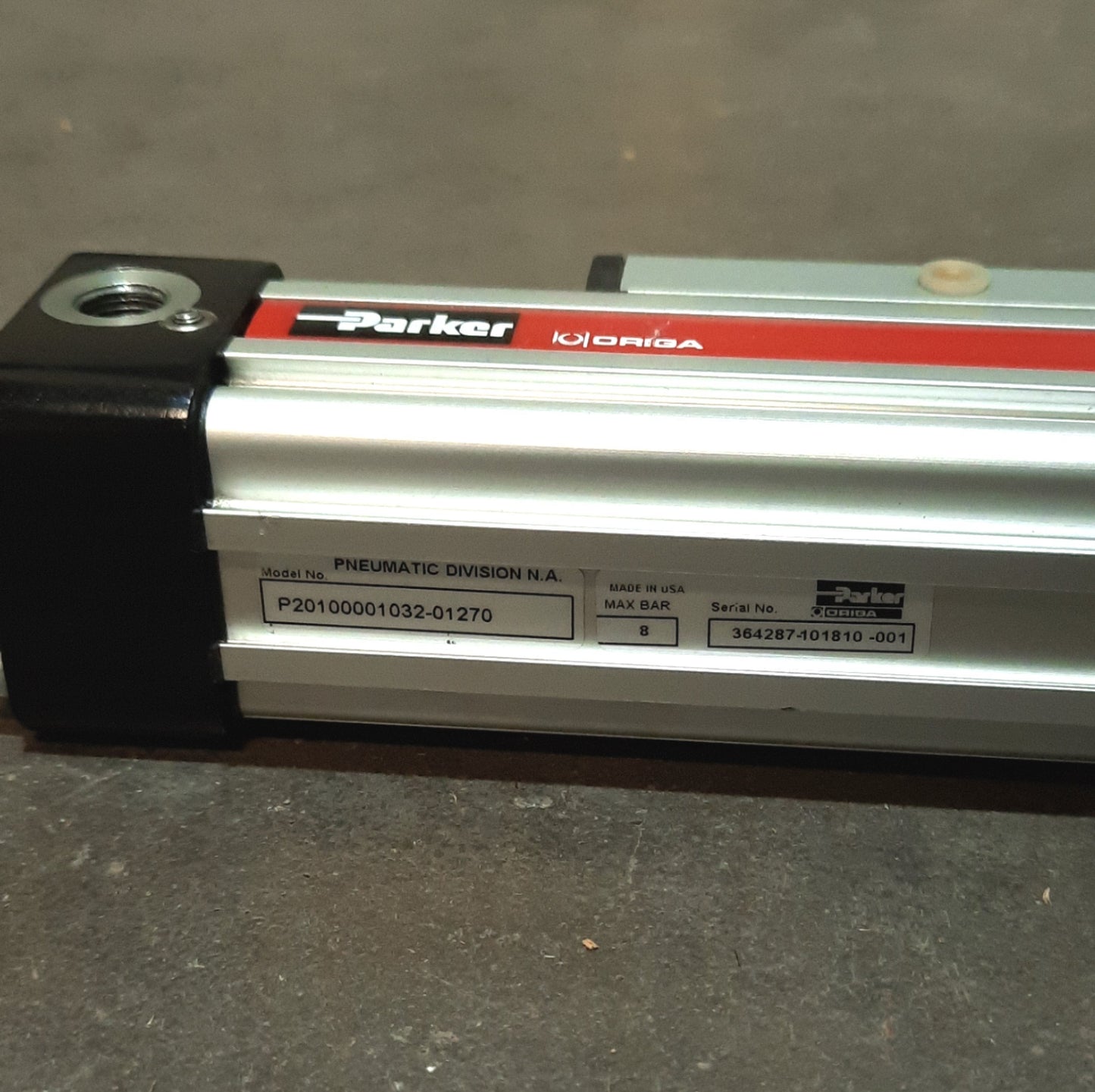 Used Parker Origa P20100001032-1270 OSP-P25 Rodless Cylinder, 1270mm Stroke, G1/8