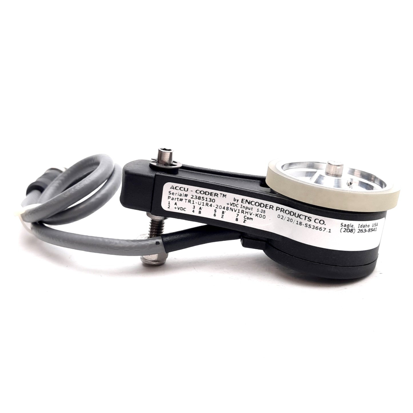 New Accu-Coder TR1-U1R4-2048NV1RHV-K00 Tru-Trac Encoder, 2048cpr, 5-28VDC, M12 8-Pin