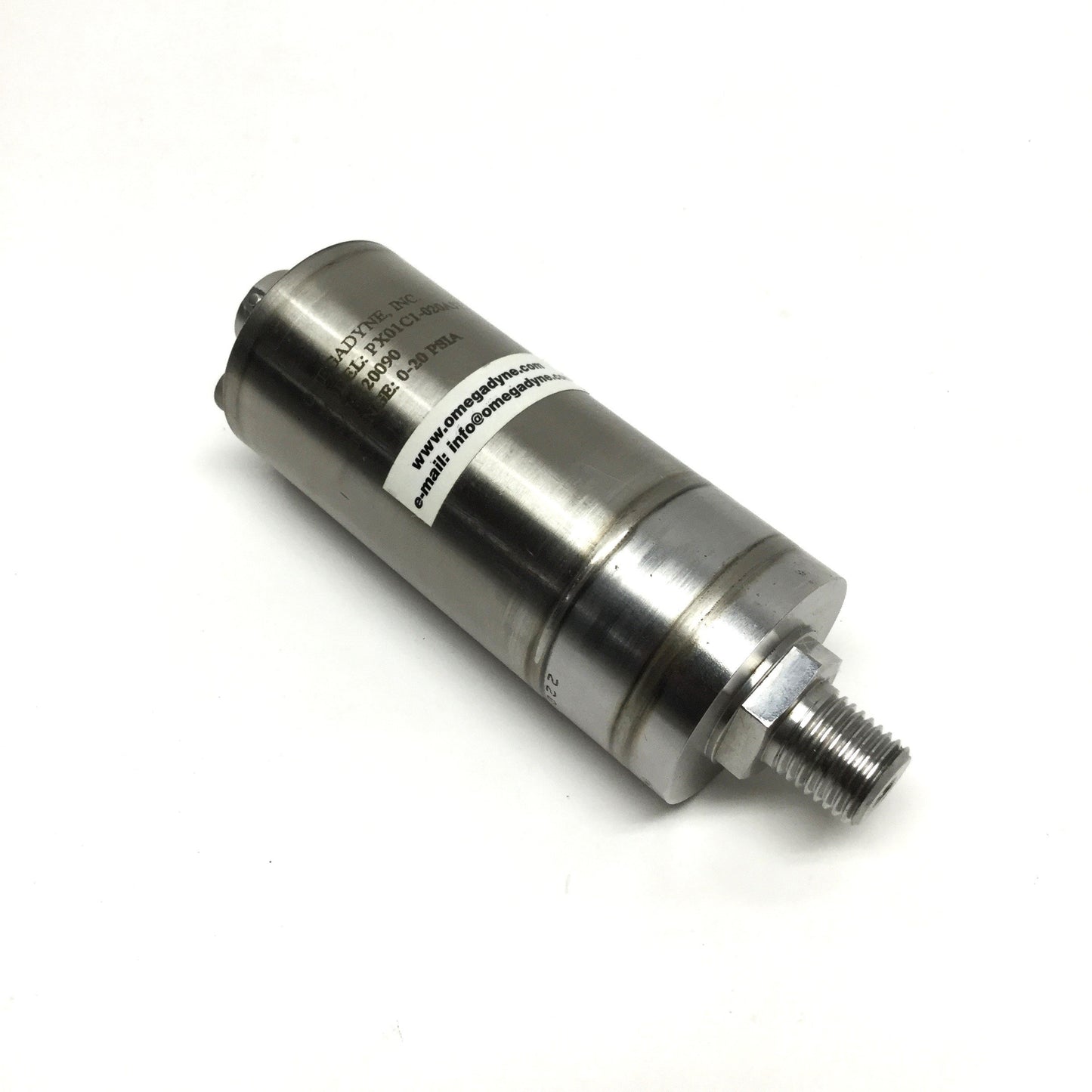 Used Omegadyne PX01C1-020A5T Pressure Transducer, 0-20psi, 0-5VDC Voltage Output