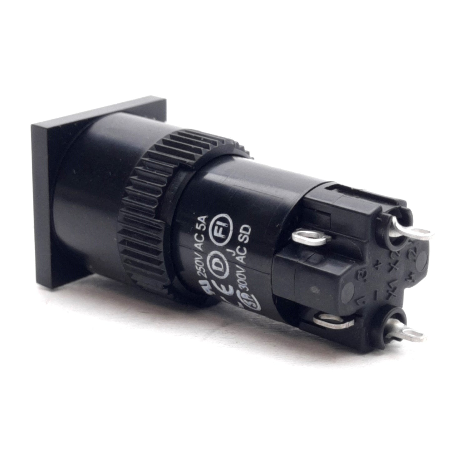 New EAO 01-281.0252 Pushbutton Switch, Maintained, Square, DPST NO/NC, 250VAC 5A