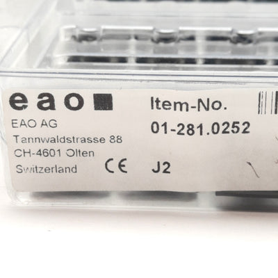 New EAO 01-281.0252 Pushbutton Switch, Maintained, Square, DPST NO/NC, 250VAC 5A