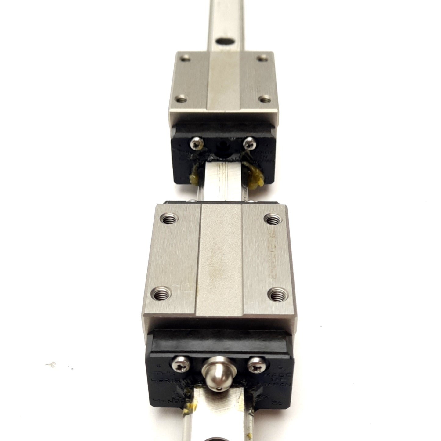 New THK HSR15R2SSM+965LHM Linear Slide Rail w/ Carriages, 965mm, 56.6x34mm Carriage