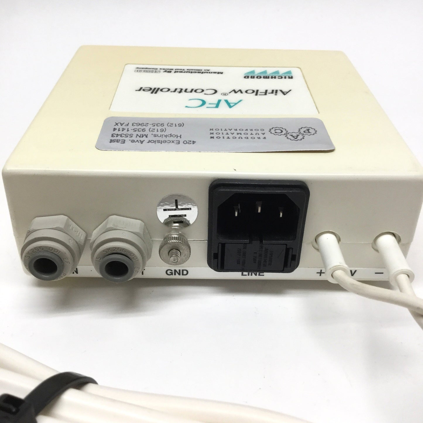 Used Richmond Simco AFC2 AirFlow Controller Static Eliminator Power Supply w/ Nozzle