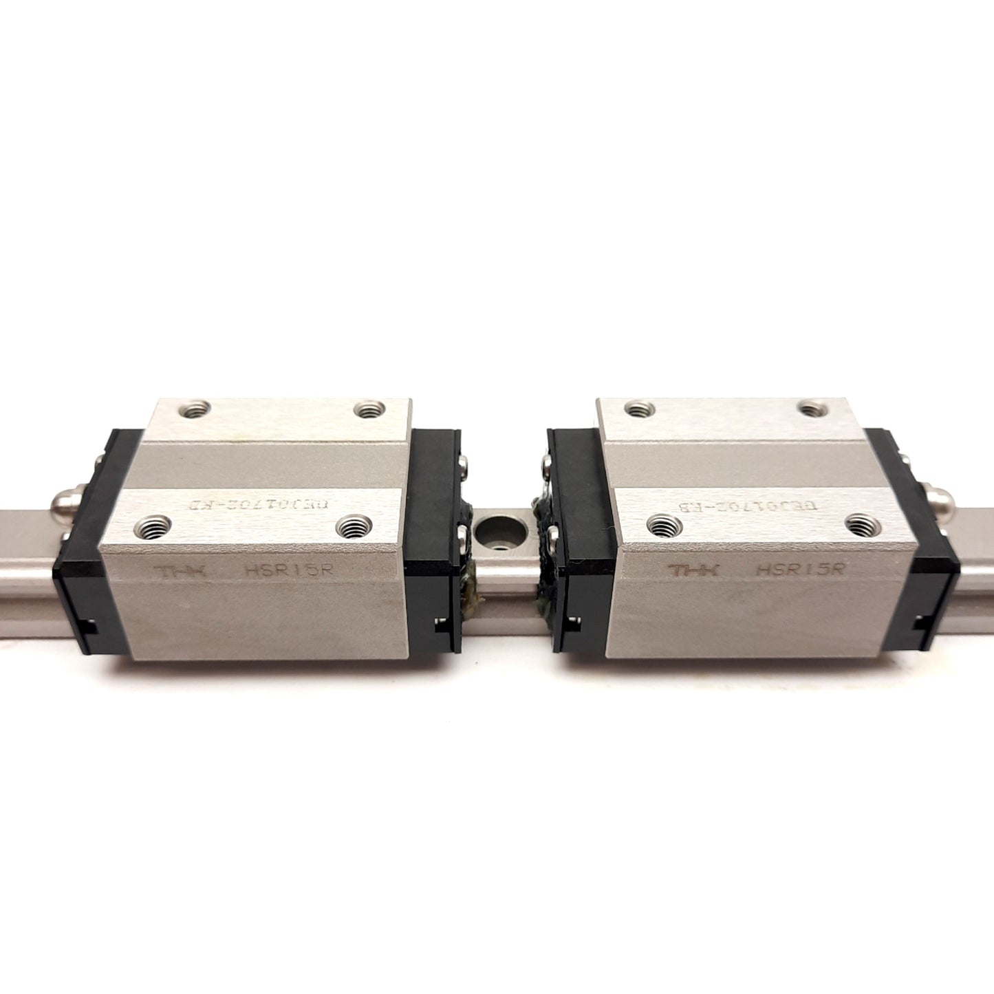 New THK HSR15R2SSM+915LHM Linear Slide Rail w/ Carriages, 915mm, 56.6x34mm Carriage