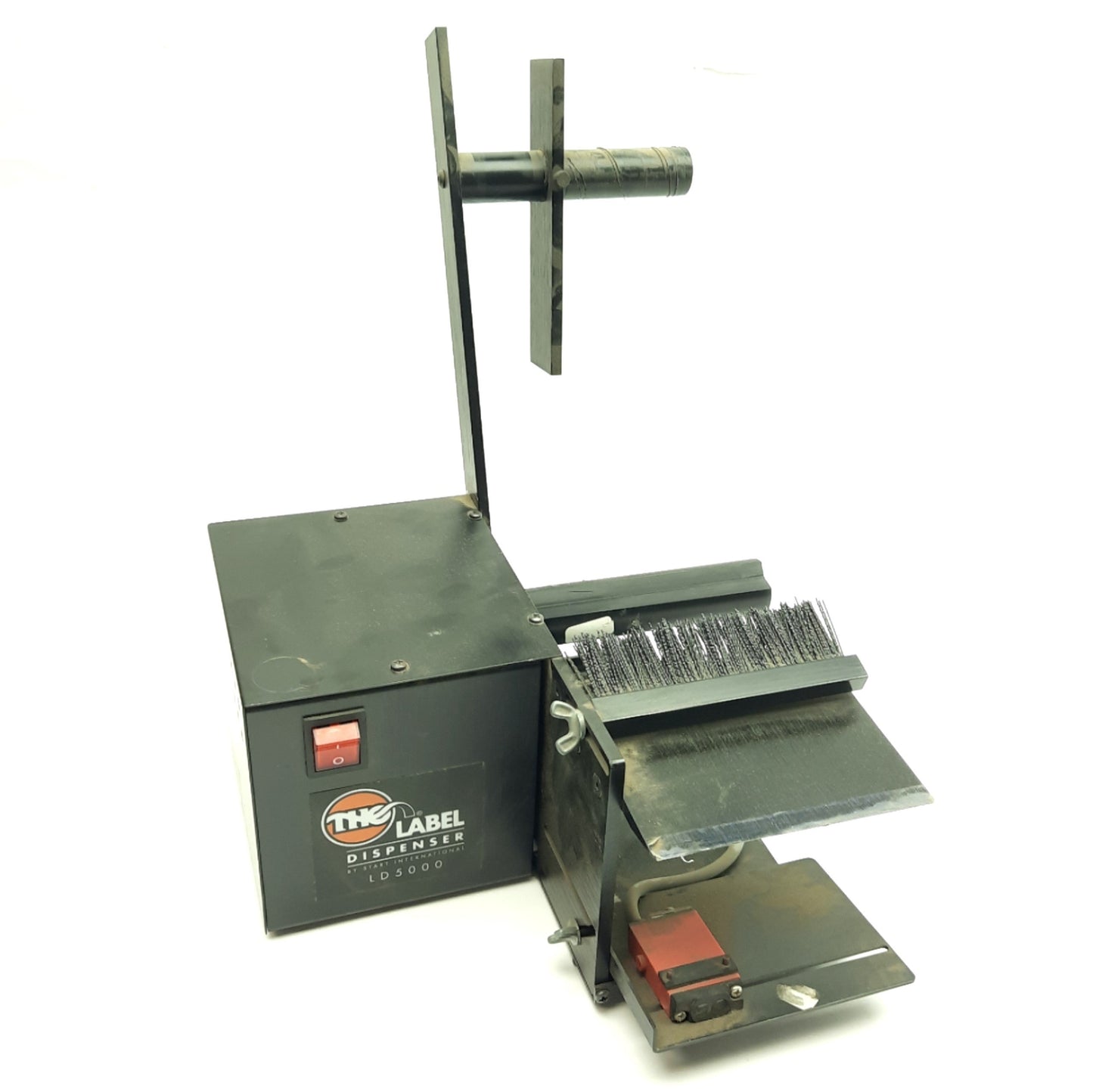 Used Start International LD5000 Automatic Label Dispenser, 7" Per Second Max, 120VAC