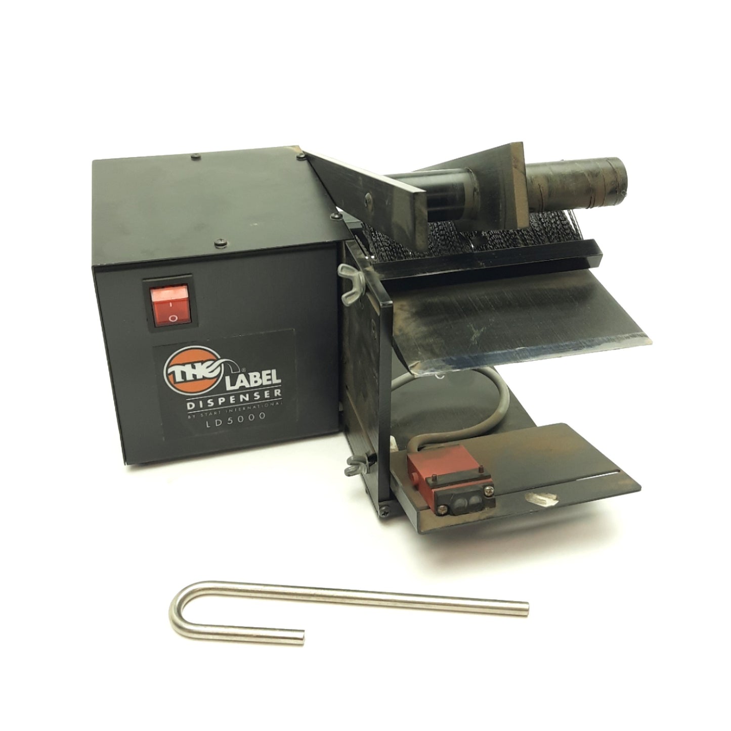 Used Start International LD5000 Automatic Label Dispenser, 7" Per Second Max, 120VAC