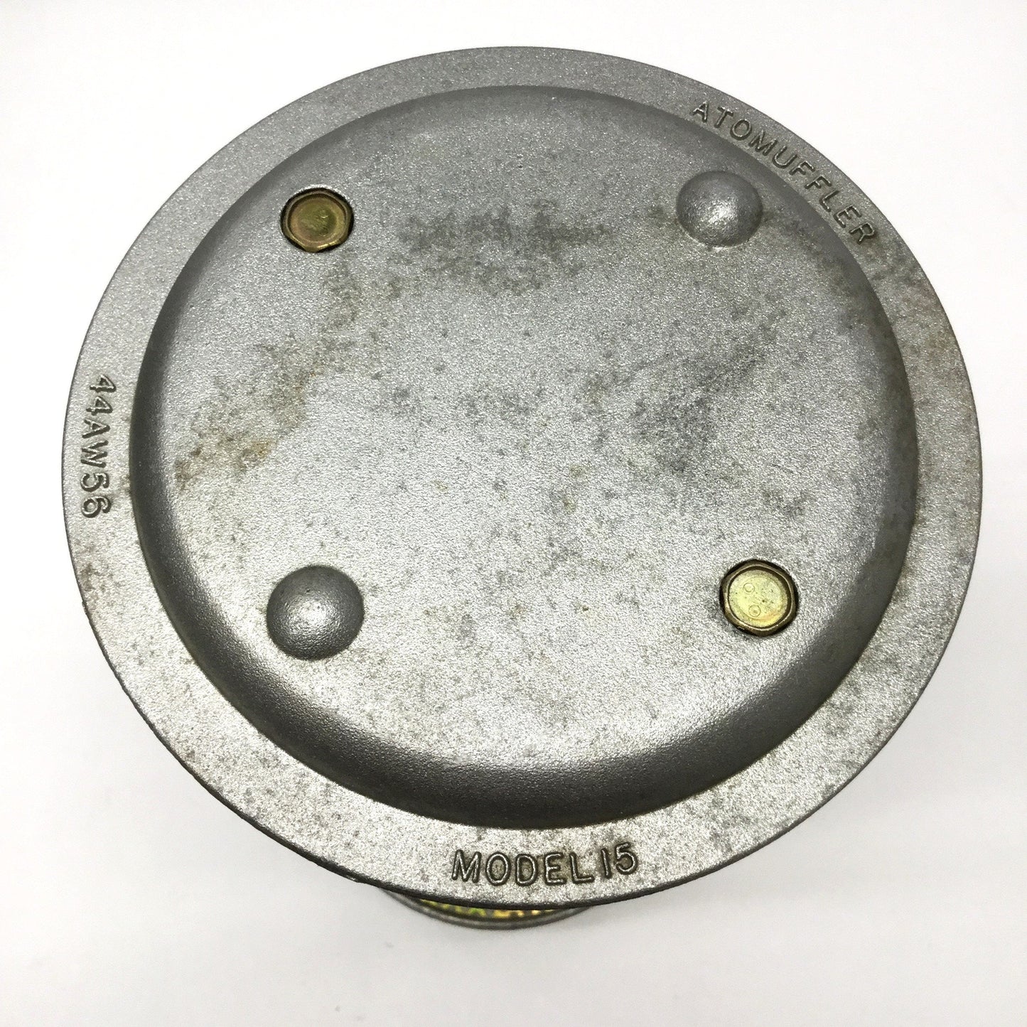 Used Alwitco M15 Air Exhaust Muffler 1-1/2" NPT Male, Ø5.25" x 13.56", 125psi Max