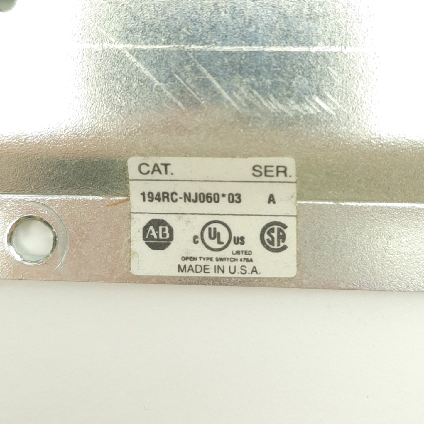 Used Allen Bradley 194RC-NJ060*03 Disconnect Mechanism, Cable Operator, 3 Ft, *Cut*