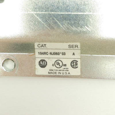 Used Allen Bradley 194RC-NJ060*03 Disconnect Mechanism, Cable Operator, 3 Ft, *Cut*