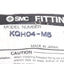 New Lot of 30 SMC KQH04-M5 Pneumatic Fitting, ø4mm One-Touch Port, M5x0.8 Thread
