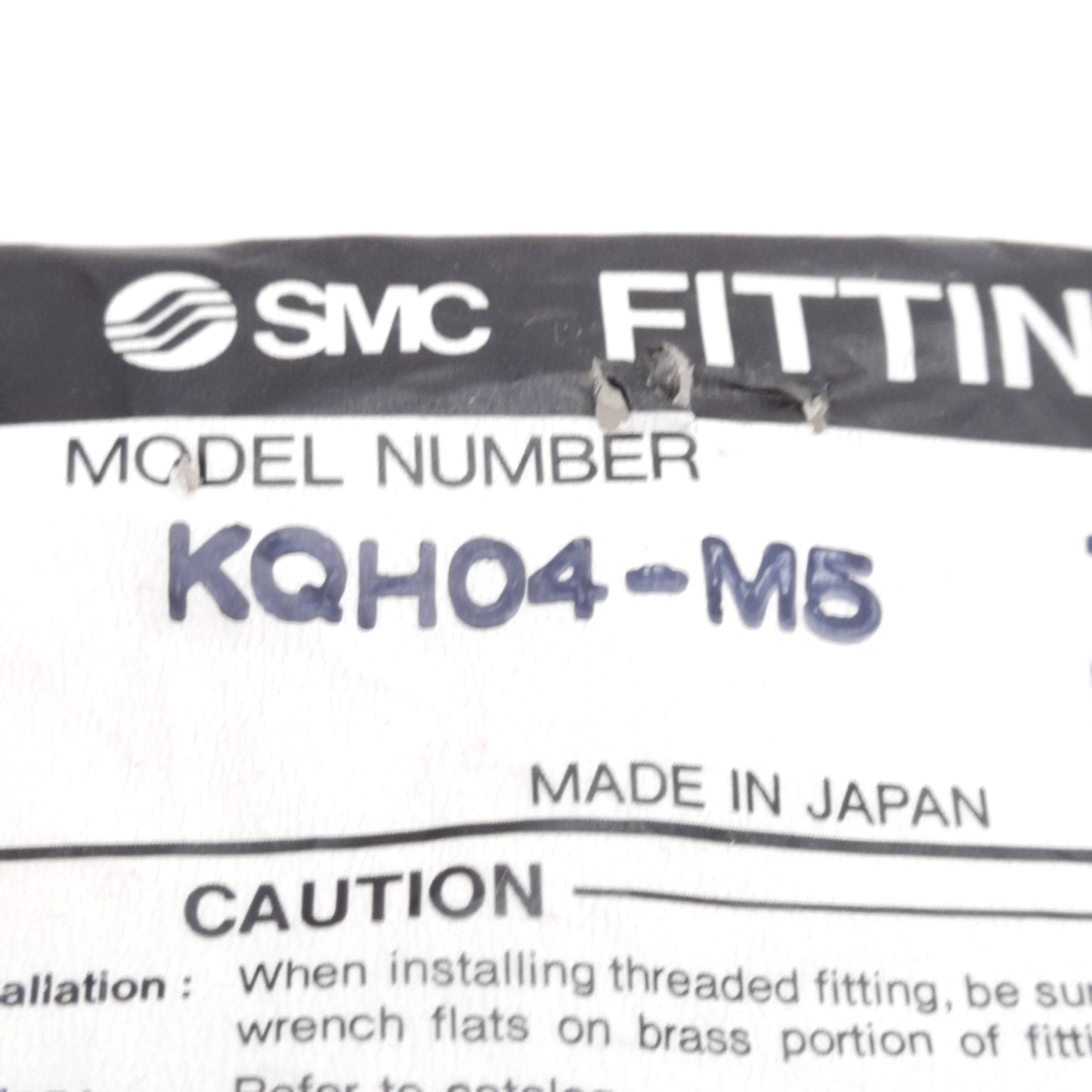New Lot of 30 SMC KQH04-M5 Pneumatic Fitting, ø4mm One-Touch Port, M5x0.8 Thread