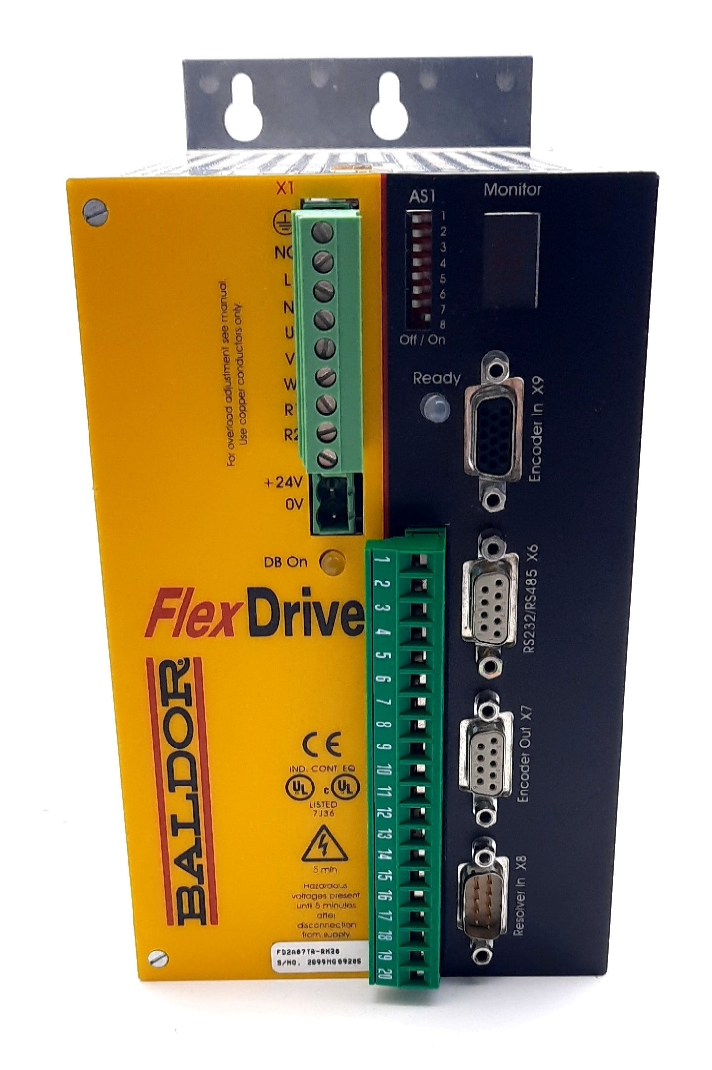 New Baldor FD2A07TR-RN20 Flex Drive Servo Drive Single Phase 230VAC Input 7.5A 24VDC