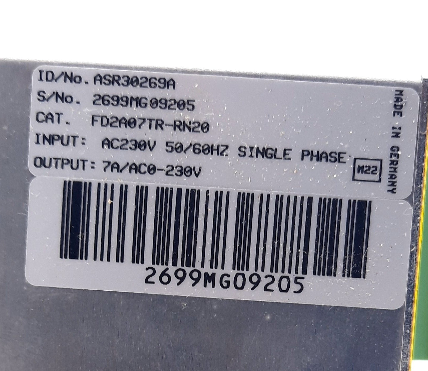 New Baldor FD2A07TR-RN20 Flex Drive Servo Drive Single Phase 230VAC Input 7.5A 24VDC