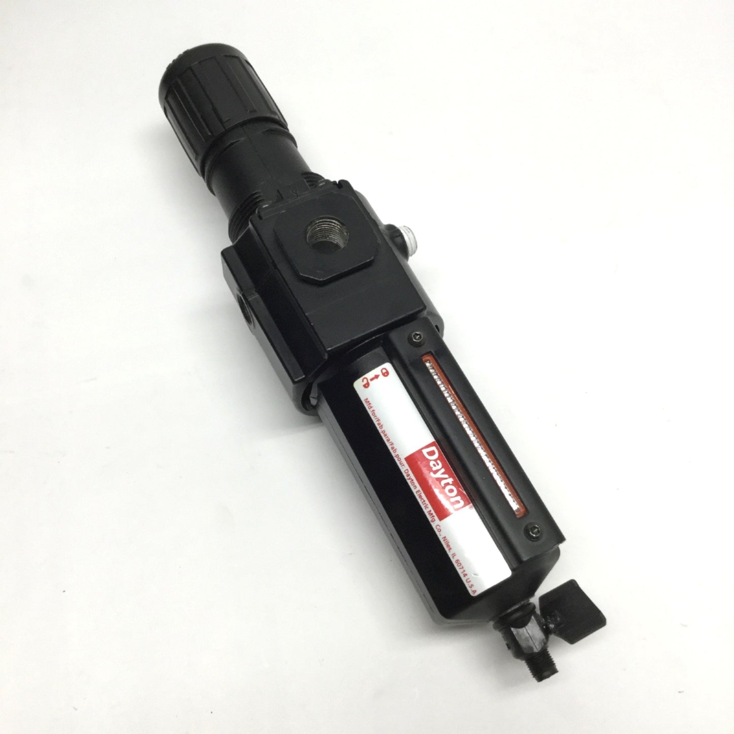 Used Dayton 4ZK94 Air Filter/Pressure Regulator 250psi In, 5-150psi, 3/8" NPT, 40µm