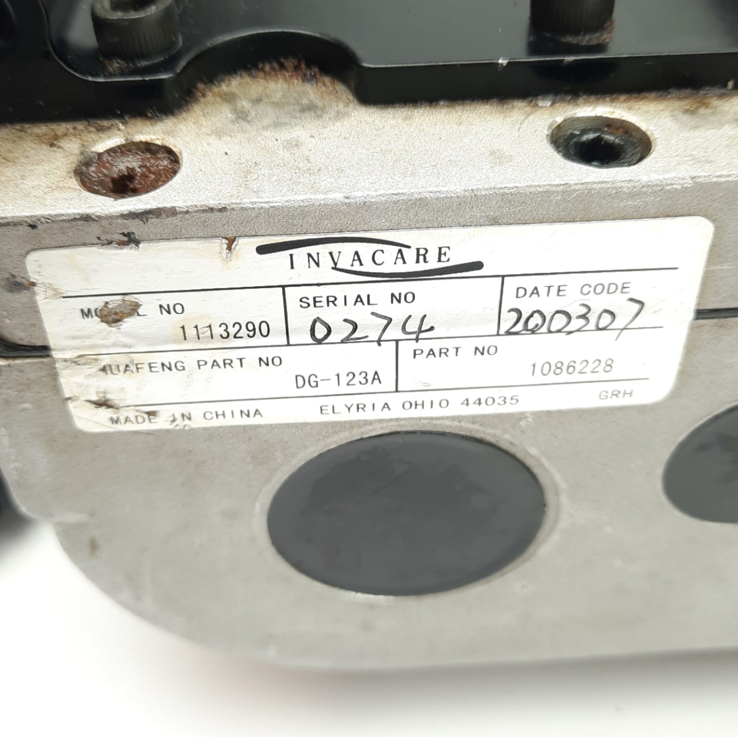 Used Invacare 1113290 Right Motor/Gearbox For TDX Storm Power Chair, 24VDC