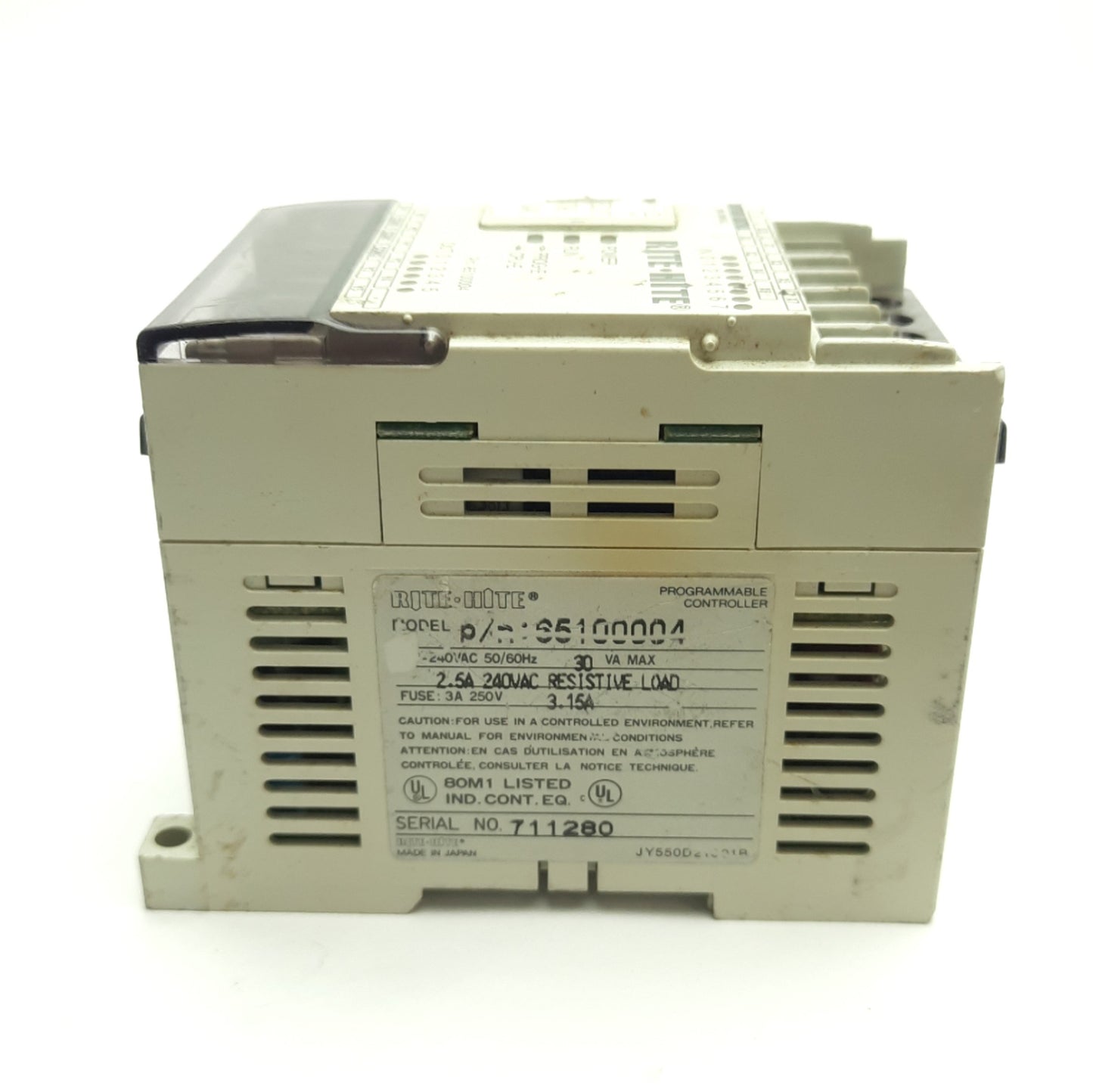 Used Rite-Hite 65100004 Programmable Logic Controller, 240V Supply, 240V 2.5A Load