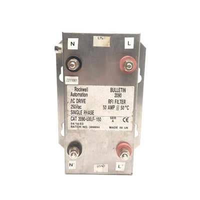 Used Rockwell Automation 2090-UXLF-150 AC Drive RFI Line Filter, 240VAC 50A, 1-Phase