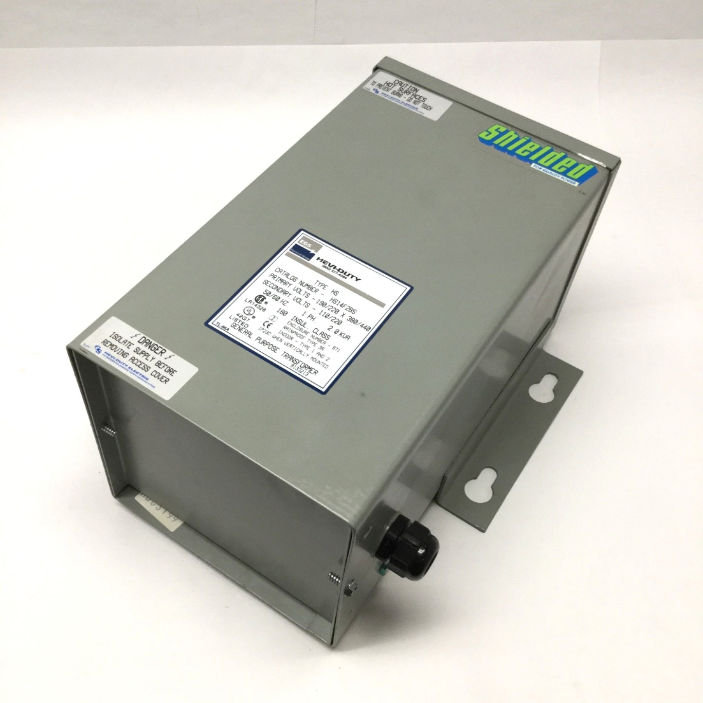 Used EGS Hevi Duty HS14F2BS Transformer 2kVA Pri: 190/220V x 380/440V Sec: 110/220V