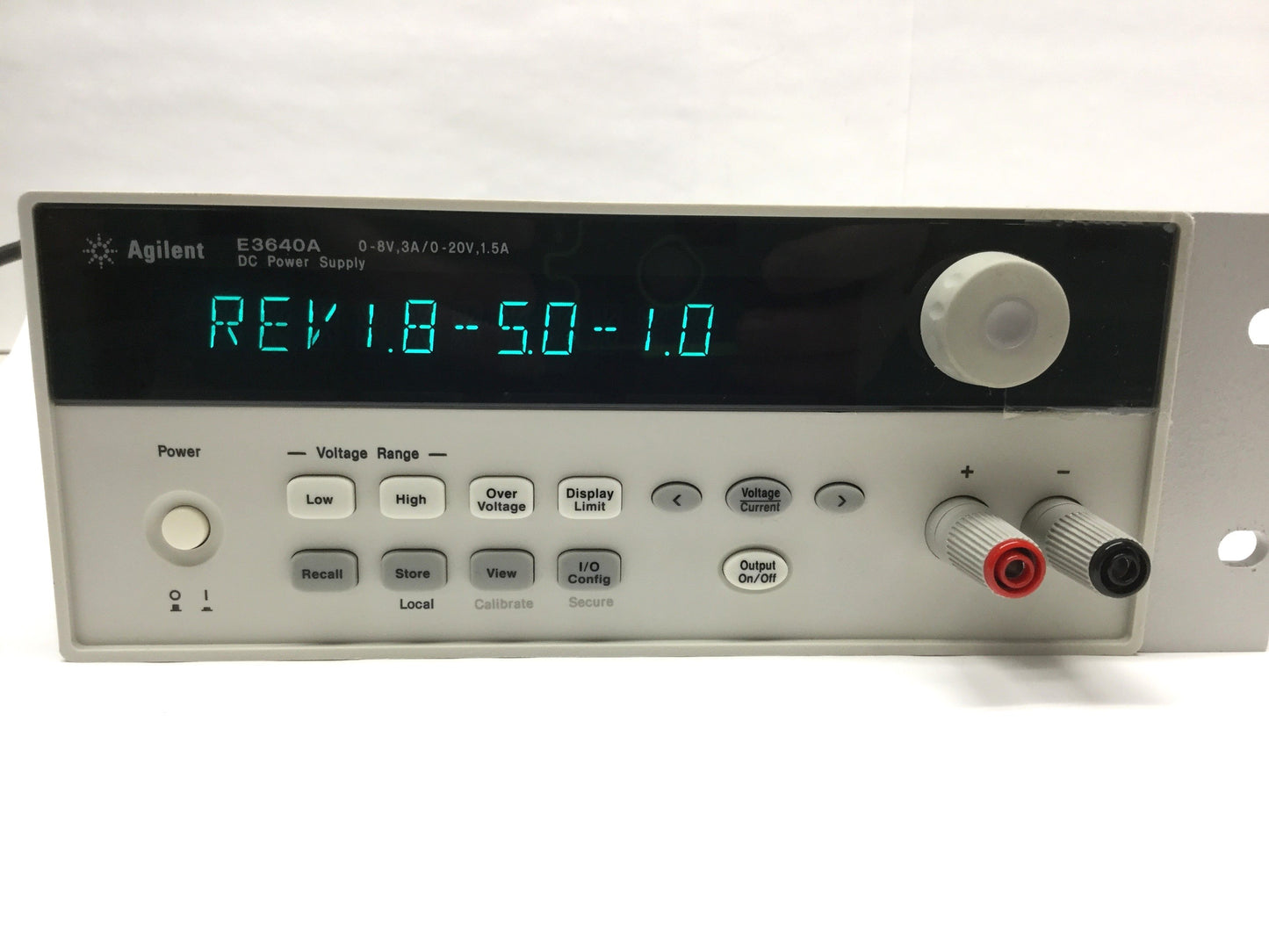 Used Agilent E3640A Adjustable Bench DC Power Supply 0-8V/3A, 0-20V/1.5A, 30W, 115VAC