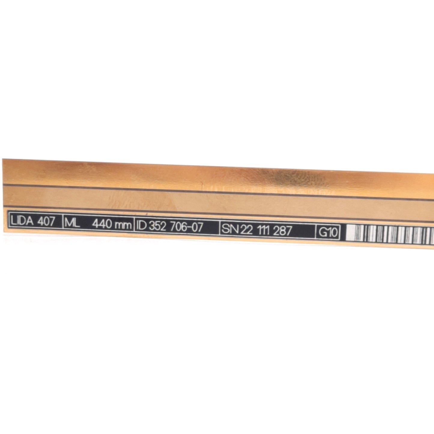 Used Heidenhain LIDA 407 Steel Linear Scale Tape, ±3µm, 440mm Long, ≤±0.750µm/50mm