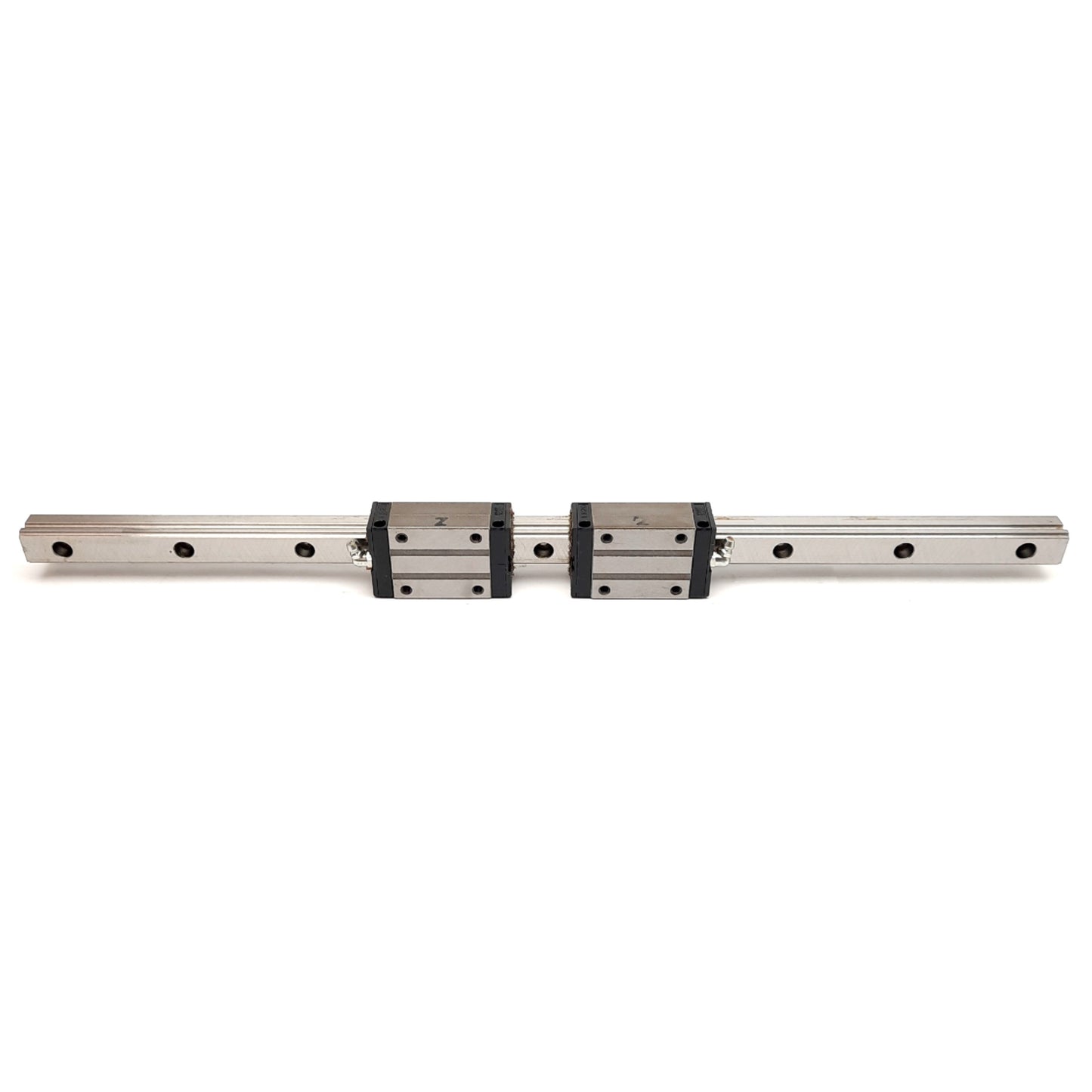 Used NSK LAH20-AN Dual Carriage Linear Rail, 520mm, 69.8x44x30mm Carriage, M6x0.75