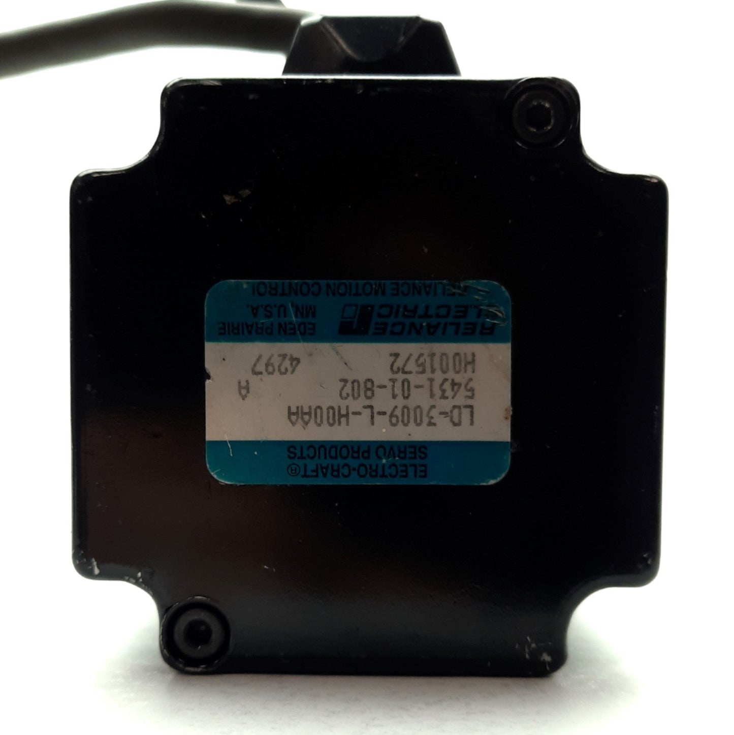 Used Reliance Electric LD-3009-L-H00A Servo Motor, 76mm Frame, 14mm Shaft, 2000PPR