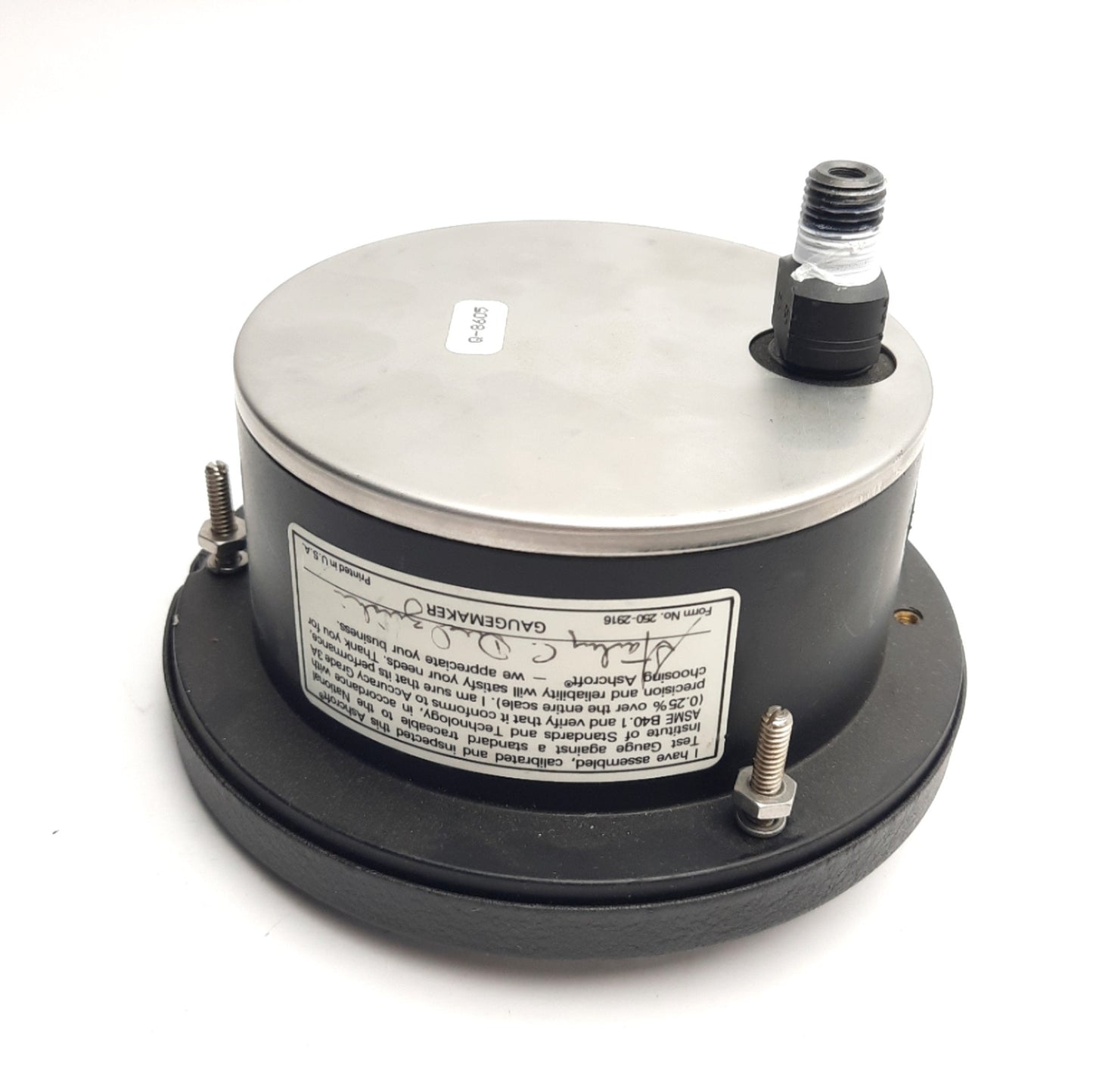 Used Ashcroft 451082PS02B800# Test Gauge, 4.5" Dial, 800Psi, 0.25% Accuracy, 1/4" NPT