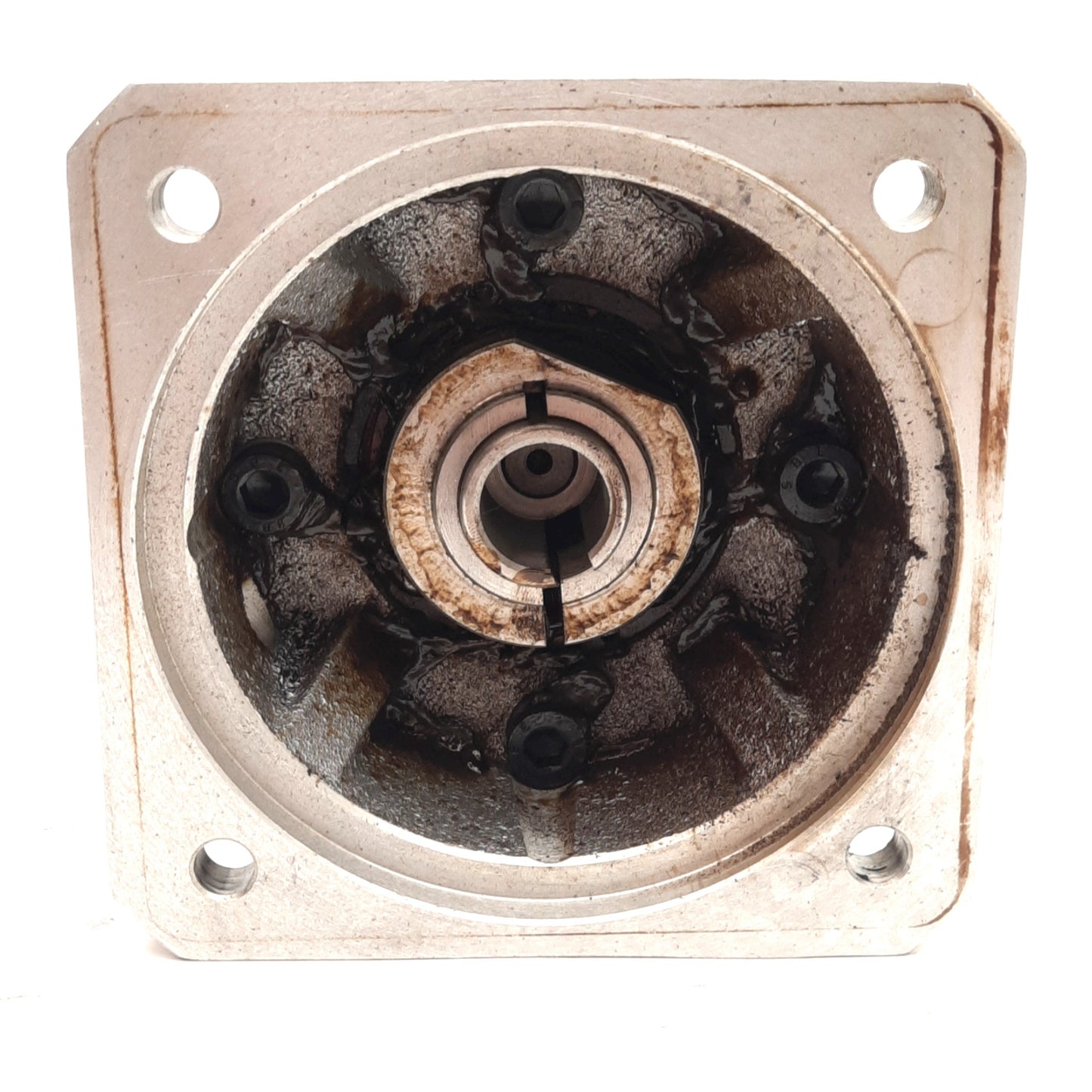 Used Technoingranaggi BGT-1050-2-09 Gearbox, 9:1 Ratio, ø19mm Coupling, ø25mm Shaft
