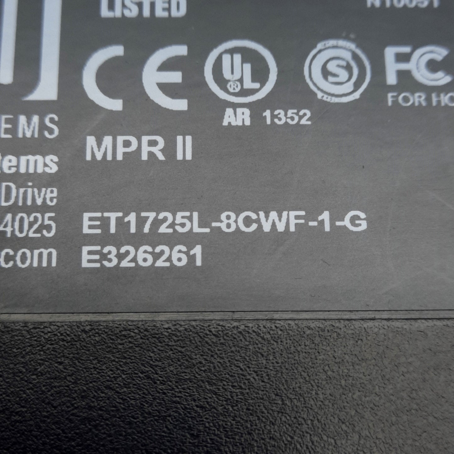 Used Elo ET1725L-8CWF-1-G Touchscreen Monitor 17in 12/19VDC 1280x1024 VGA/DVI/USB-B
