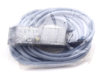 New Schmersal BNS 33-11ZG Magnetic Safety Sensor 24VDC, 10mA, 0.01A, M8, 1 N.O/1 N.C