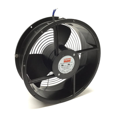 Used Dayton 3VU71 Round Ball Bearing Axial Fan Ø10" x 3.5" D, 115VAC, 22CFM, 1600RPM