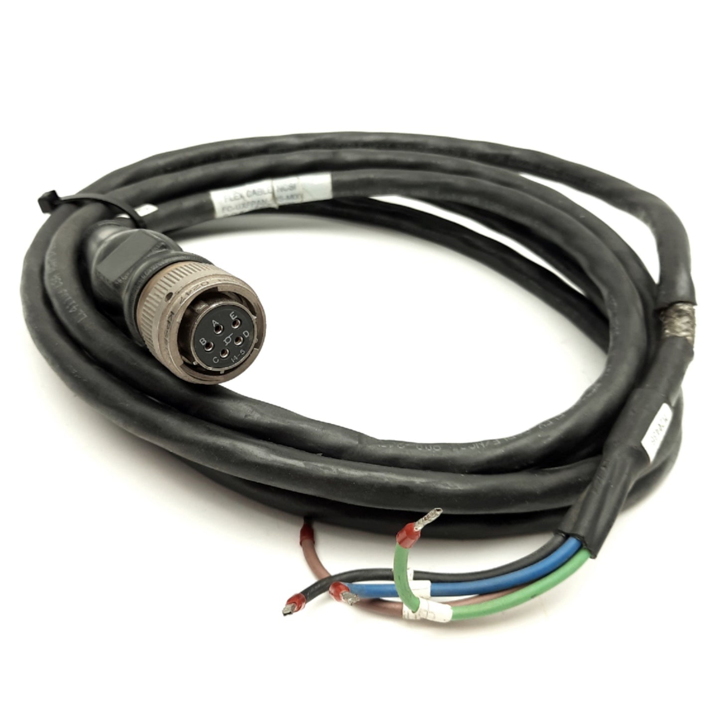 Used Flex-Cable FC-UXFPAN-16S-M003 N Series Motor Power Cable MS 5-Pin Female 3m Long