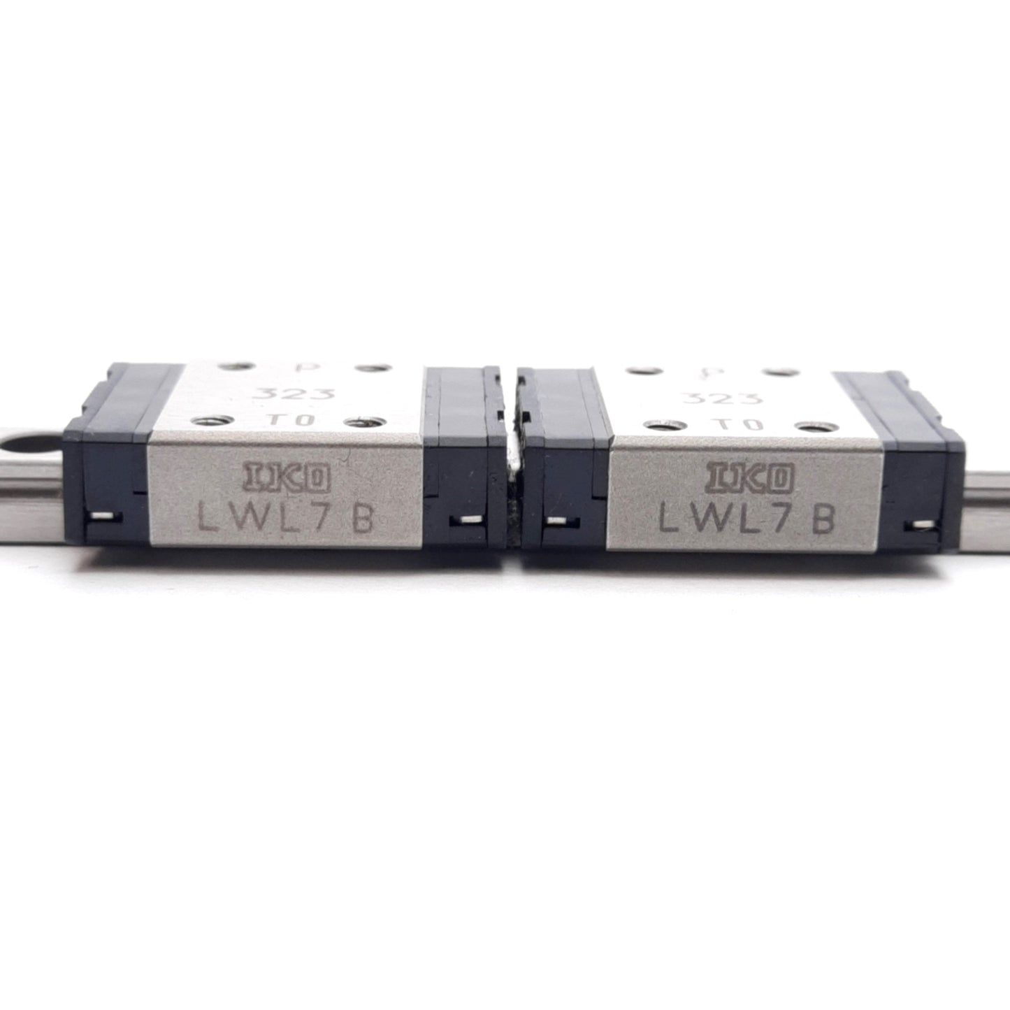 Used IKO ML7C2R225N Dual Carriage Linear Slide, 225mm Rail, 23.5x17x8mm Carriages