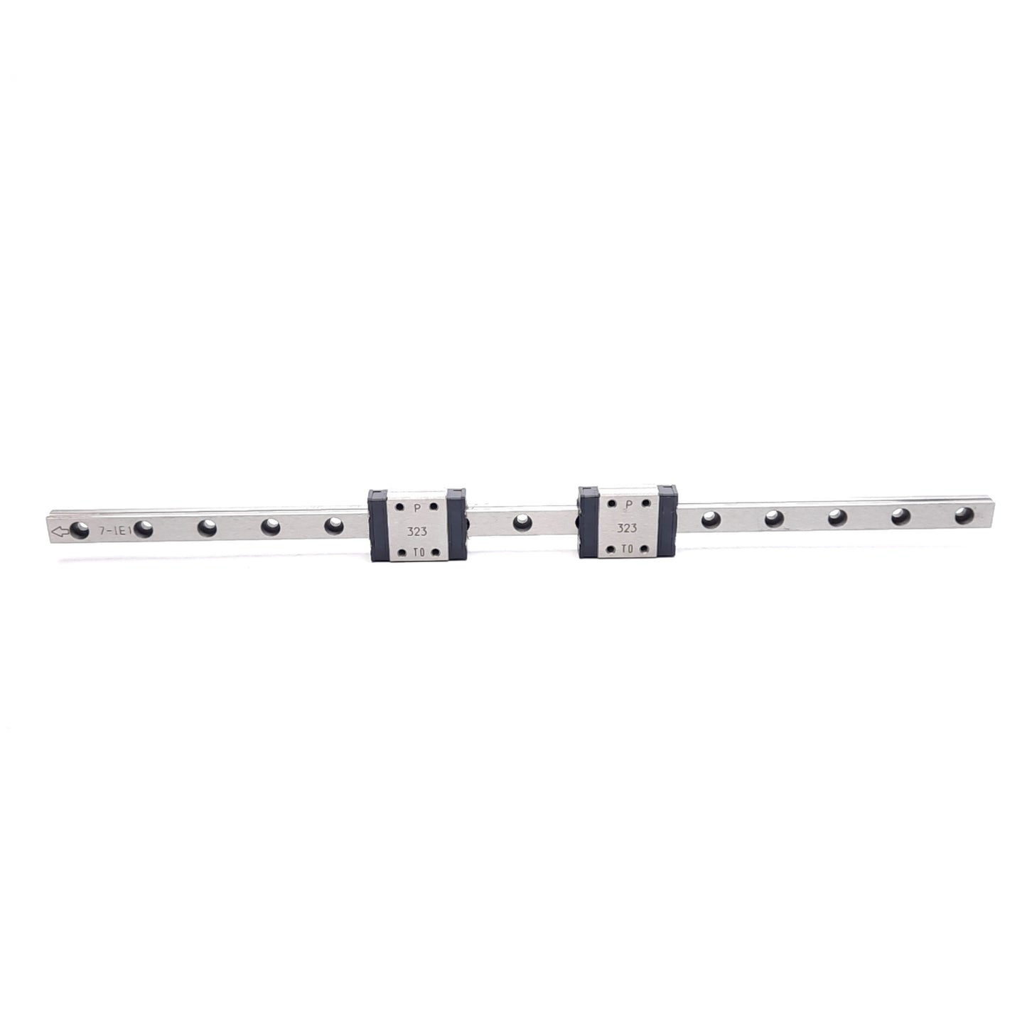 Used IKO ML7C2R225N Dual Carriage Linear Slide, 225mm Rail, 23.5x17x8mm Carriages
