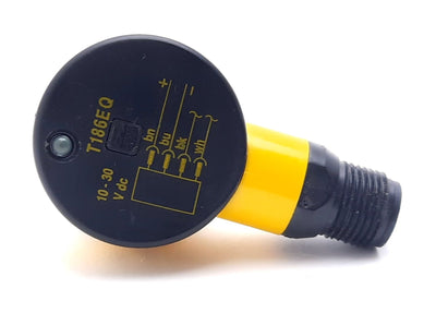Used Banner T186EQ Photoelectric Sensor, Emitter 10-30VDC, 150mA, M18 4 Pin