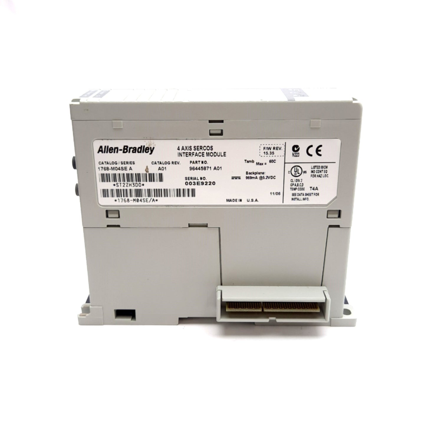 Used Allen Bradley 1768-M04SE A CompactLogix 4-Axis SERCOS Communication Module