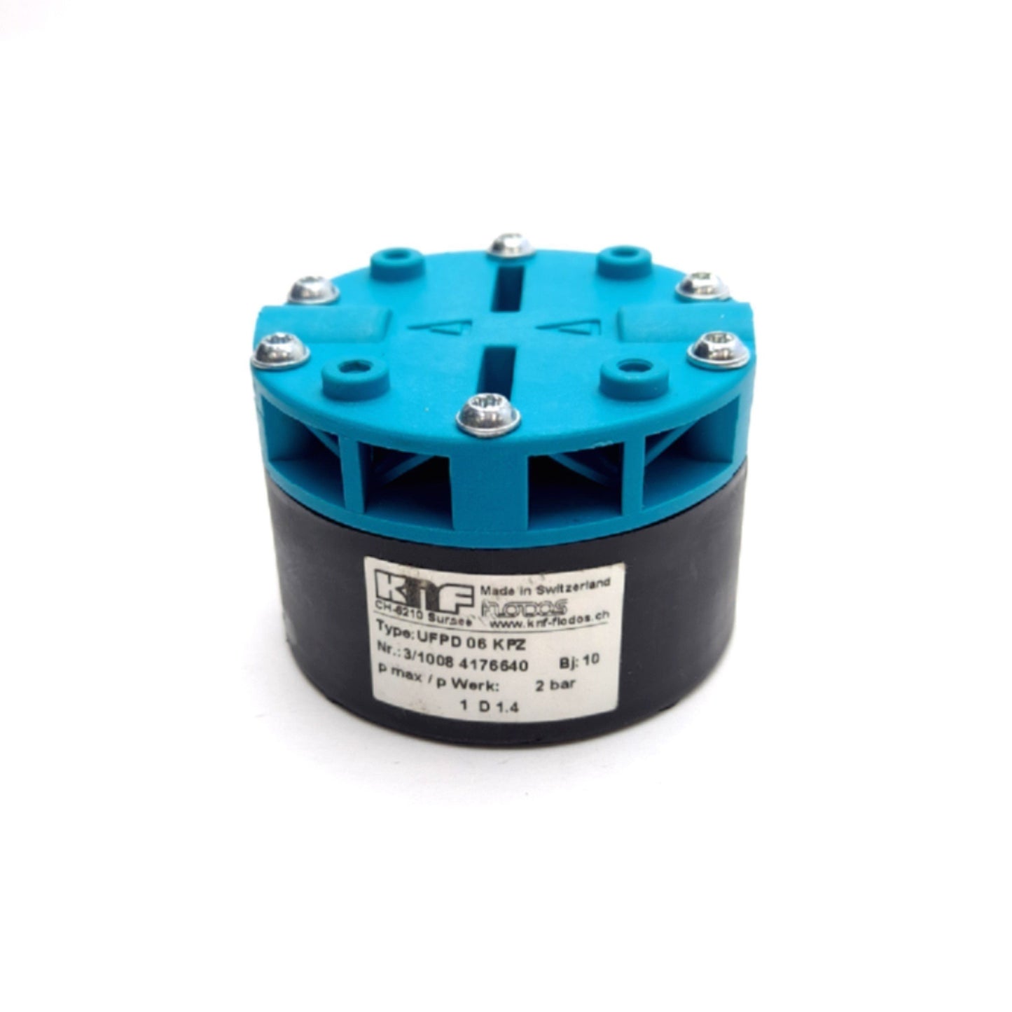 Used KNF UFPD 06 KPZ 3/1008 4176640 Pulsation Damper, 1/8" NPT, 2bar Max